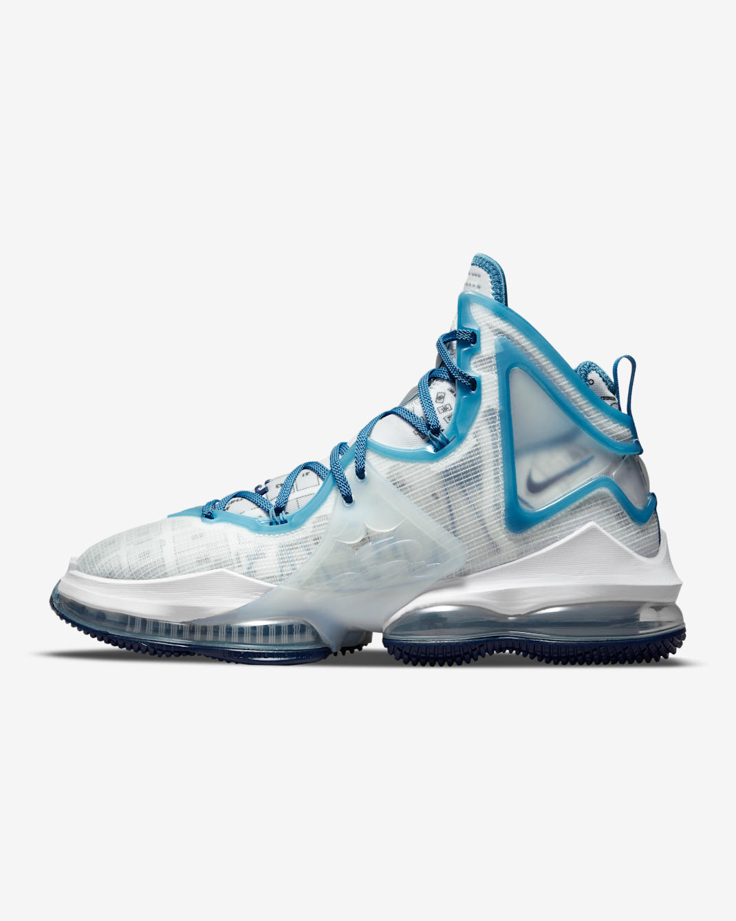 LeBron 19 Basketball Shoe - White/Blue Void/Dutch Blue