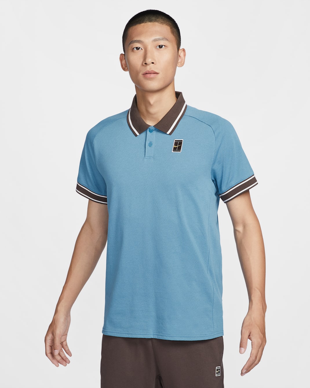 NikeCourt Heritage Men's Tennis Polo - Aegean Storm