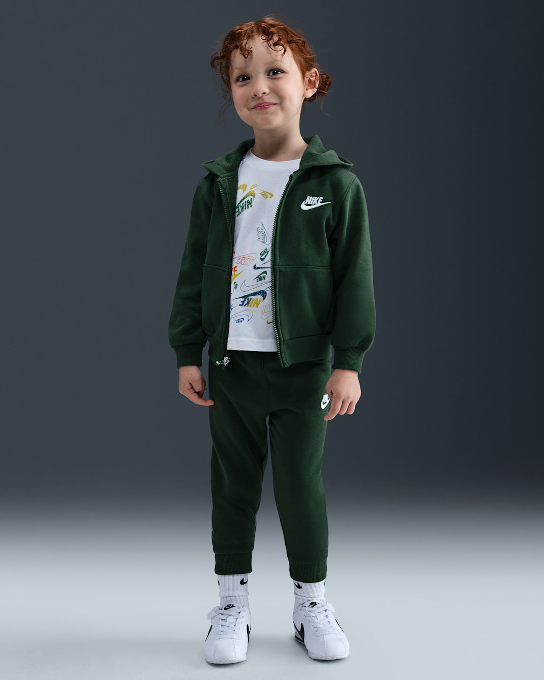 Nike Full-Zip Club Set Toddler 2-Piece Hoodie Set - Fir