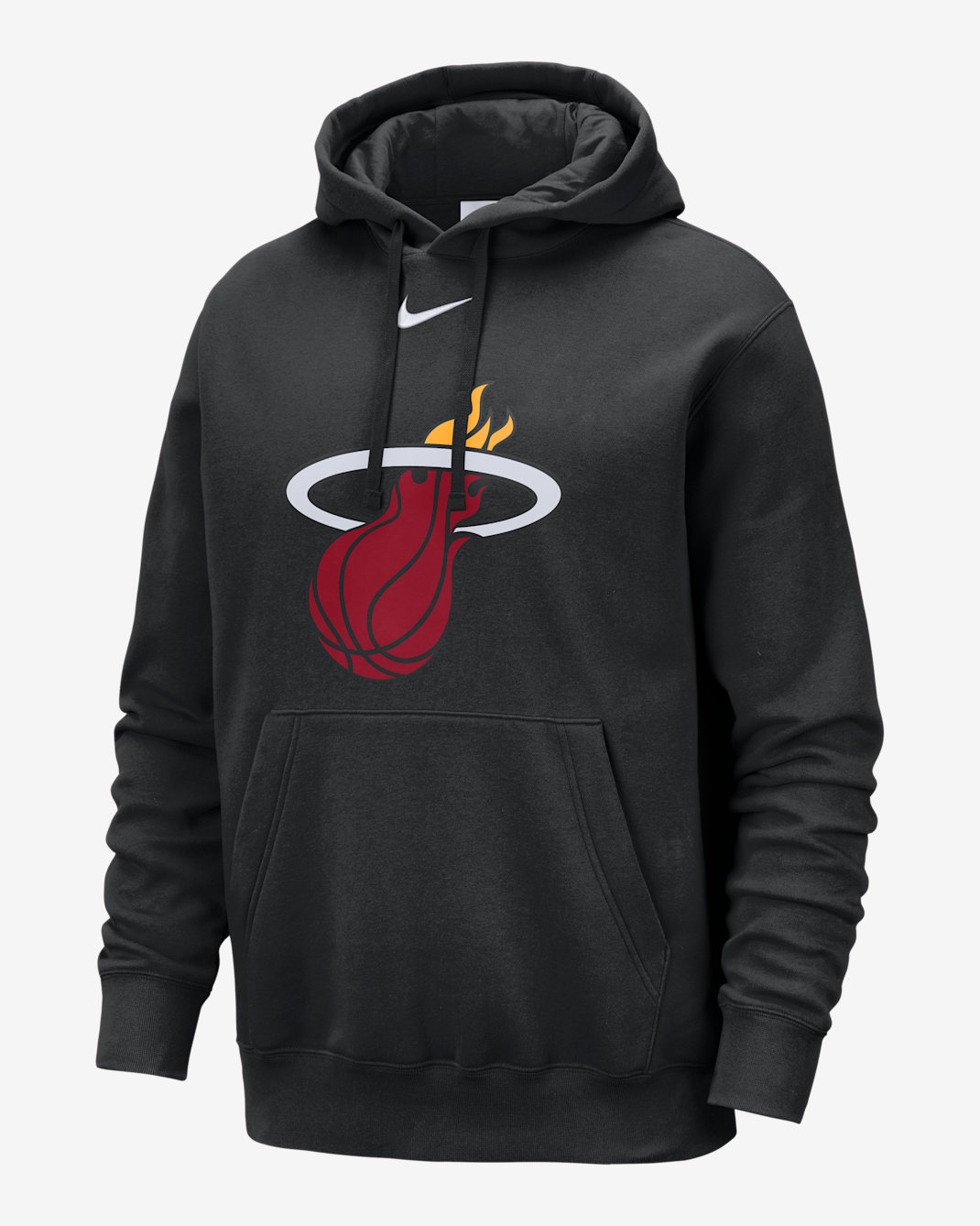 Miami Heat Club Men's Nike NBA Pullover Hoodie - Black/White