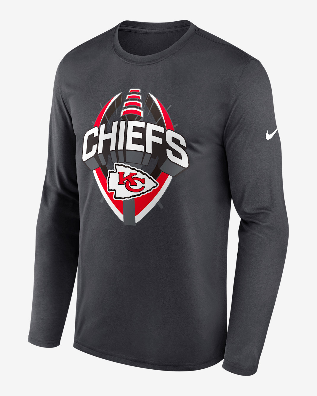 Kansas City Chiefs Legend Icon Men's Nike Dri-FIT NFL Long-Sleeve T-Shirt - Anthracite