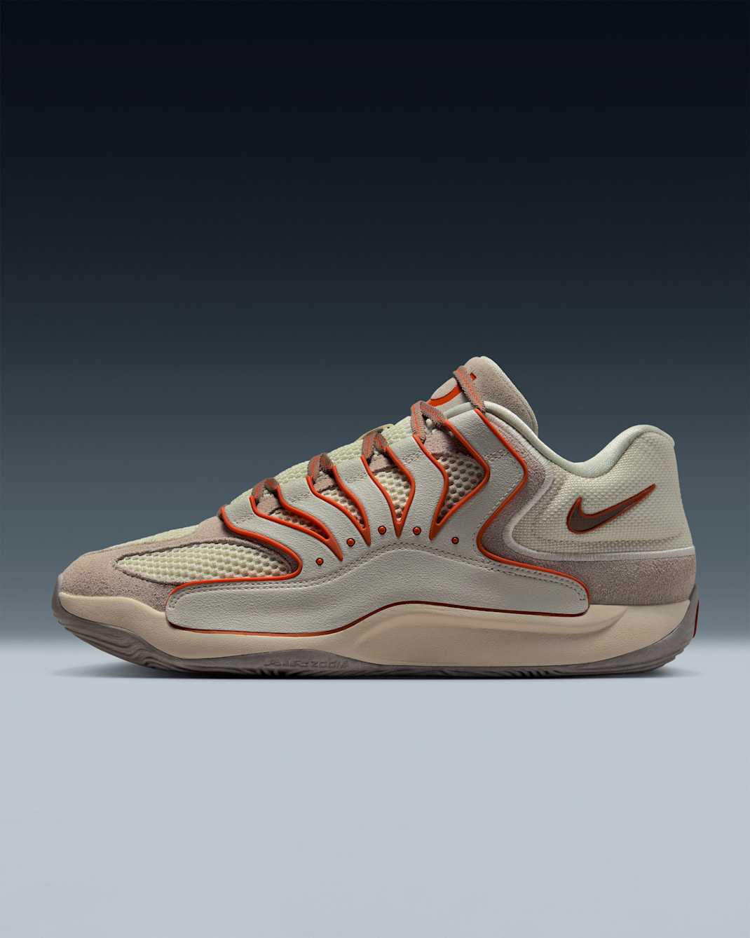 KD18 "Rise"-basketballsko - Soft Pearl/Light Bone/Light Iron Ore/Campfire Orange