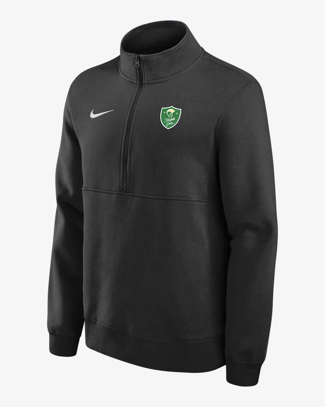 Nike College Club Fleece (Norfolk State University) Men's 1/4 Zip Top - Black