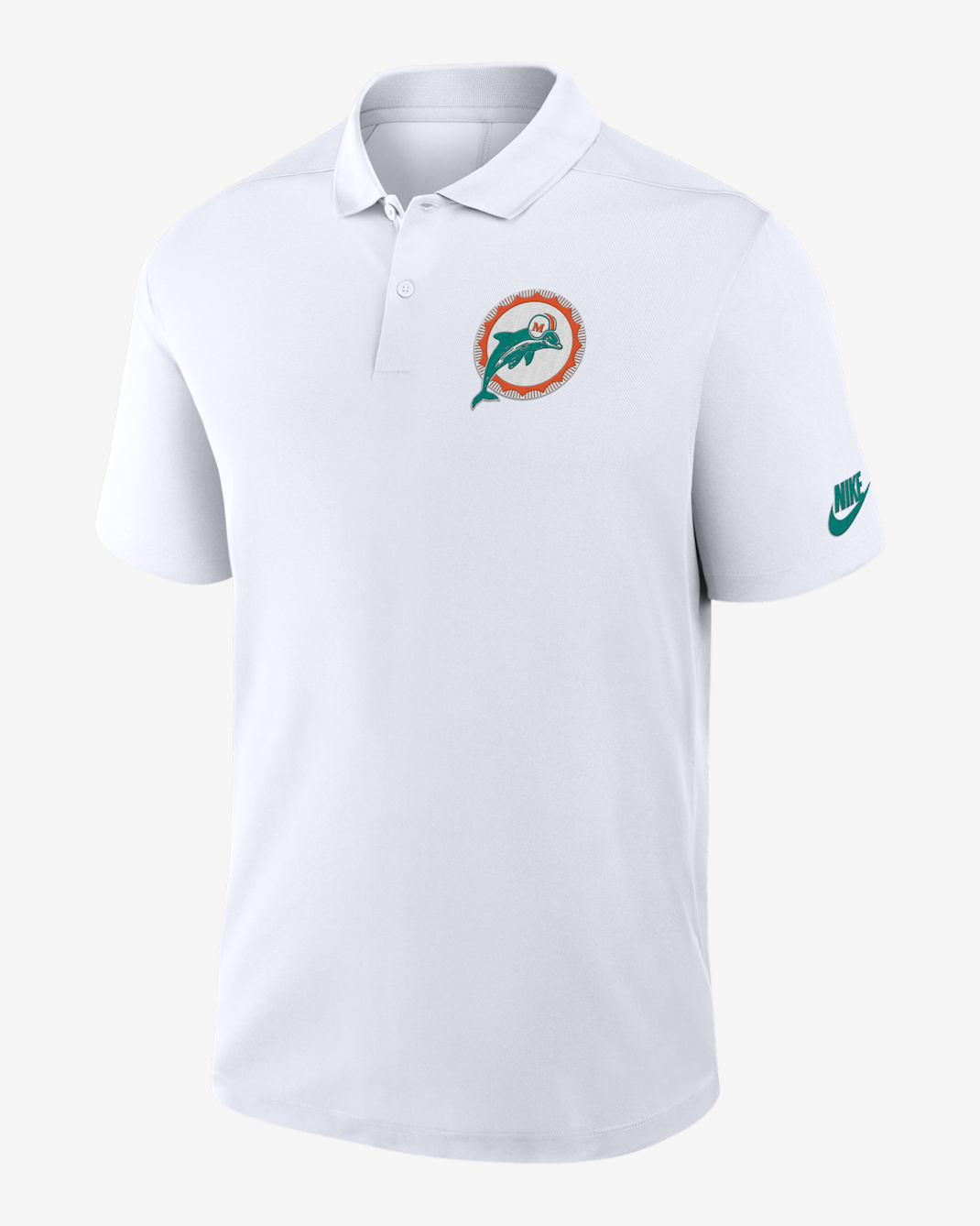 Miami Dolphins Rewind Victory Men's Nike Dri-FIT NFL Polo - White