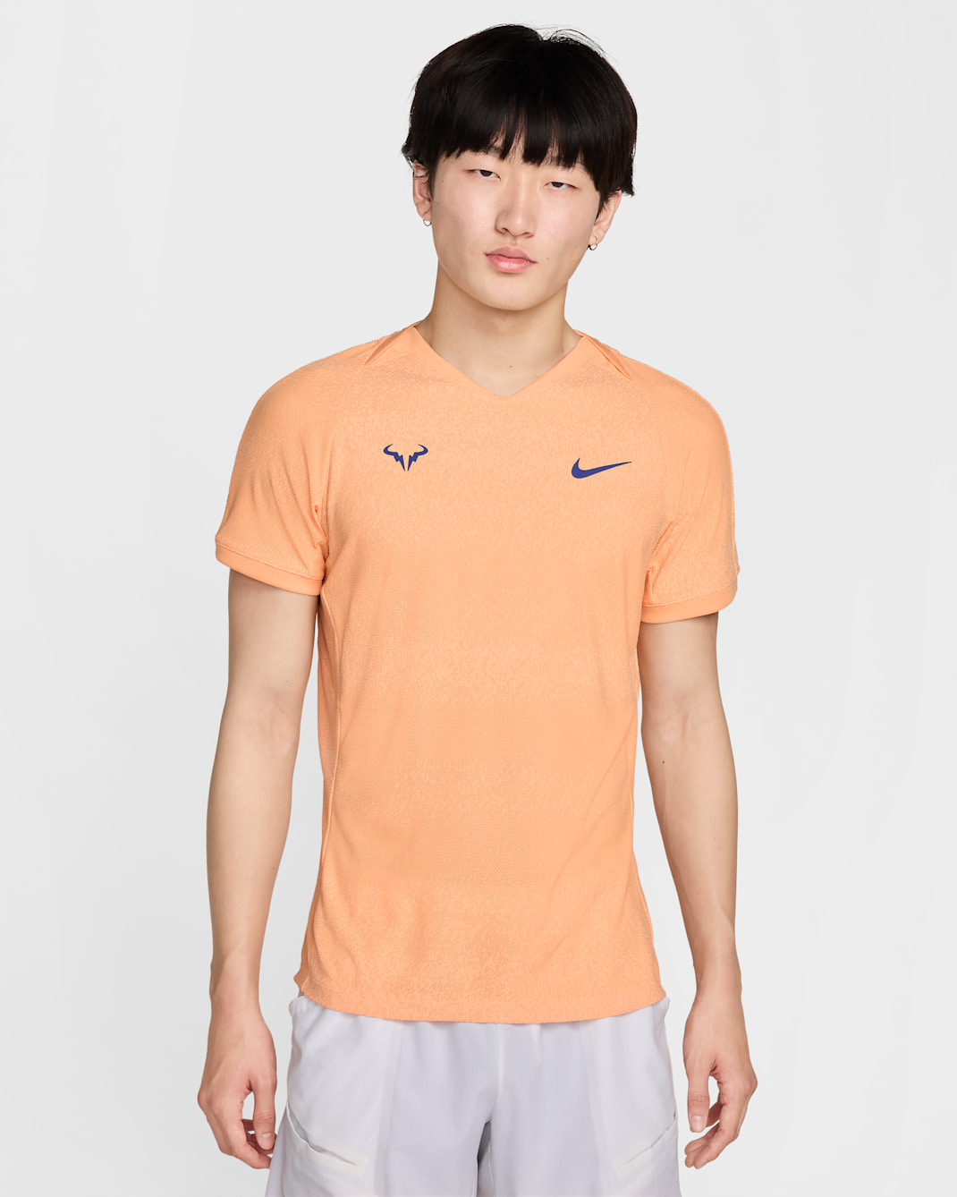 Rafa Men's Dri-FIT ADV Short-Sleeve Tennis Top - Orange Chalk/Orange Chalk/Deep Night