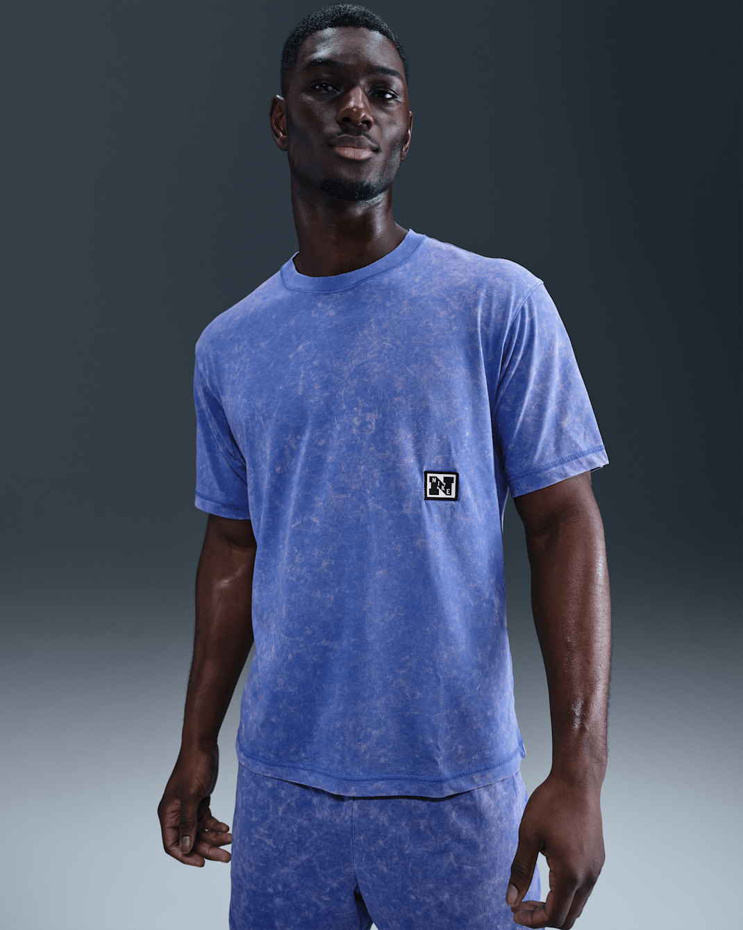 Nike Gym Heritage Men's Dri-FIT Short-Sleeve Training Top - Comet Blue/Comet Blue