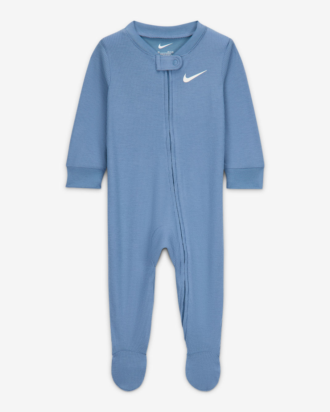 Nike Baby Viscose Waffle Knit Footed Coverall - Blue