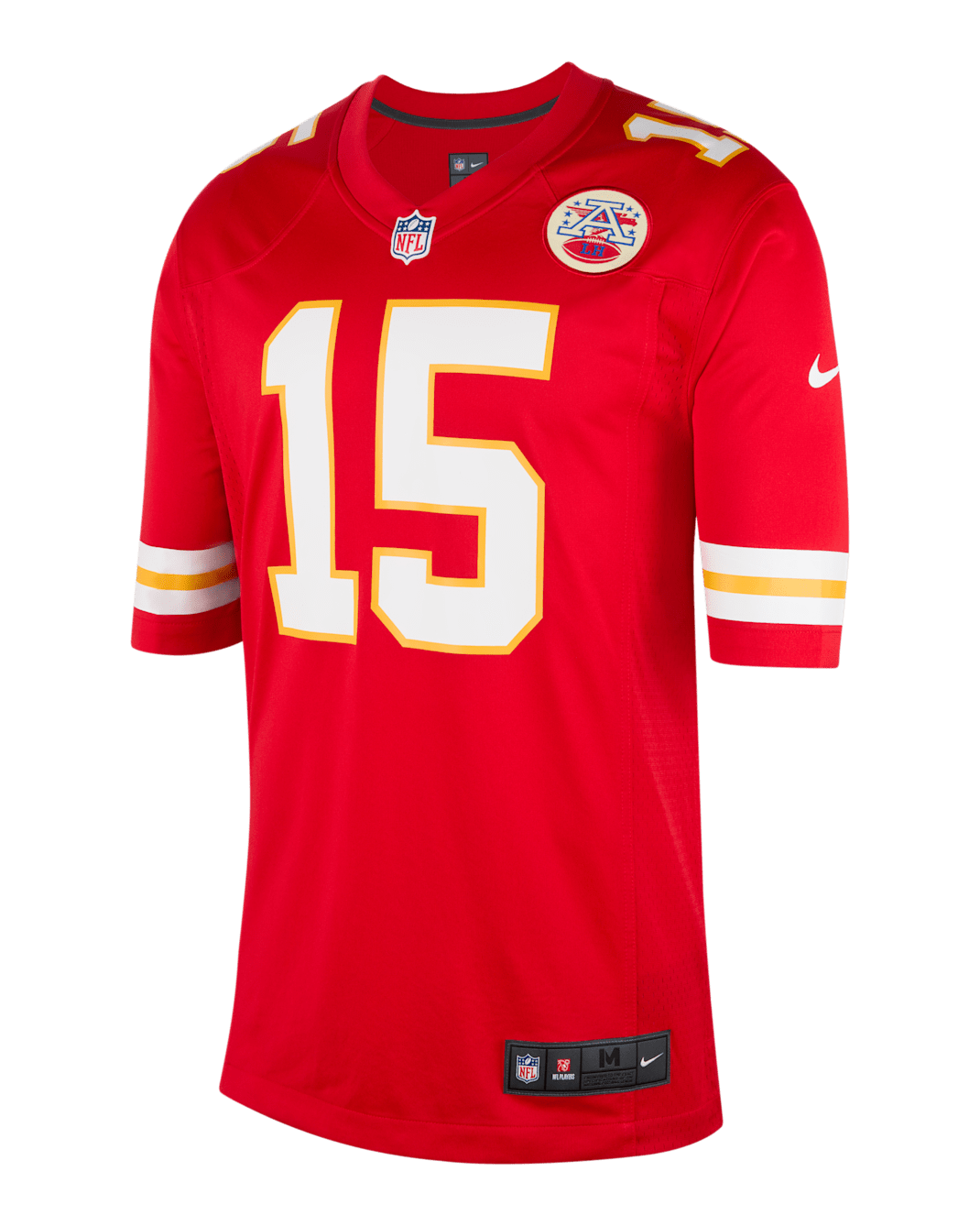 Camisola de jogo de futebol americano NFL Kansas City Chiefs (Patrick Mahomes) para homem - Vermelho University