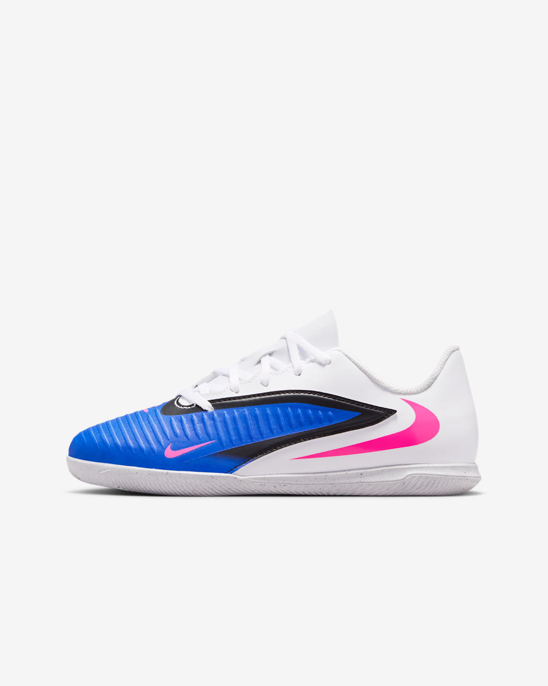 Chaussure de foot en salle Nike Jr. Phantom 6 Low Club pour ado - Racer Blue/Blanc/Pink Blast
