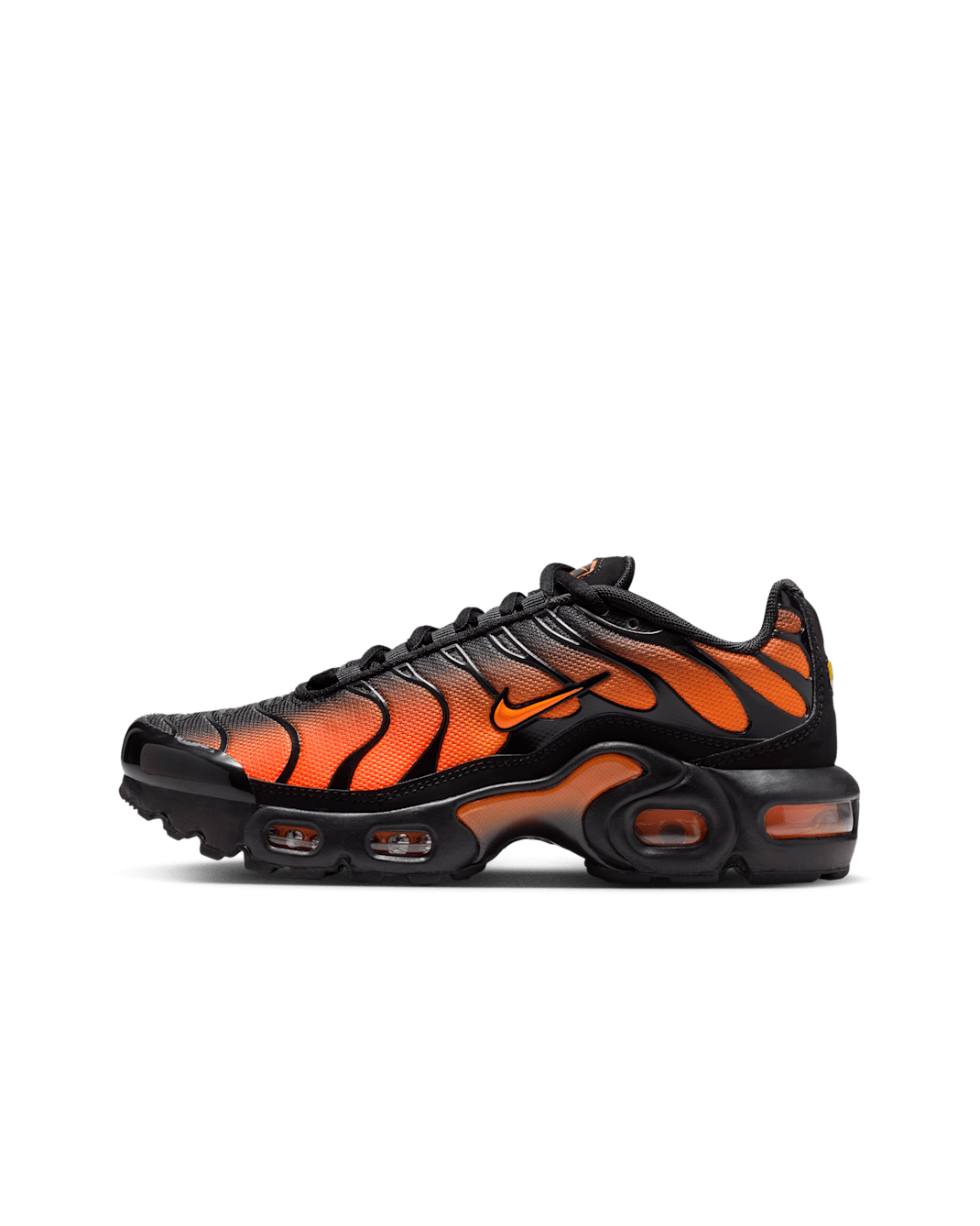 Nike Air Max Plus Older Kids' Shoes - Black/Black/Total Orange