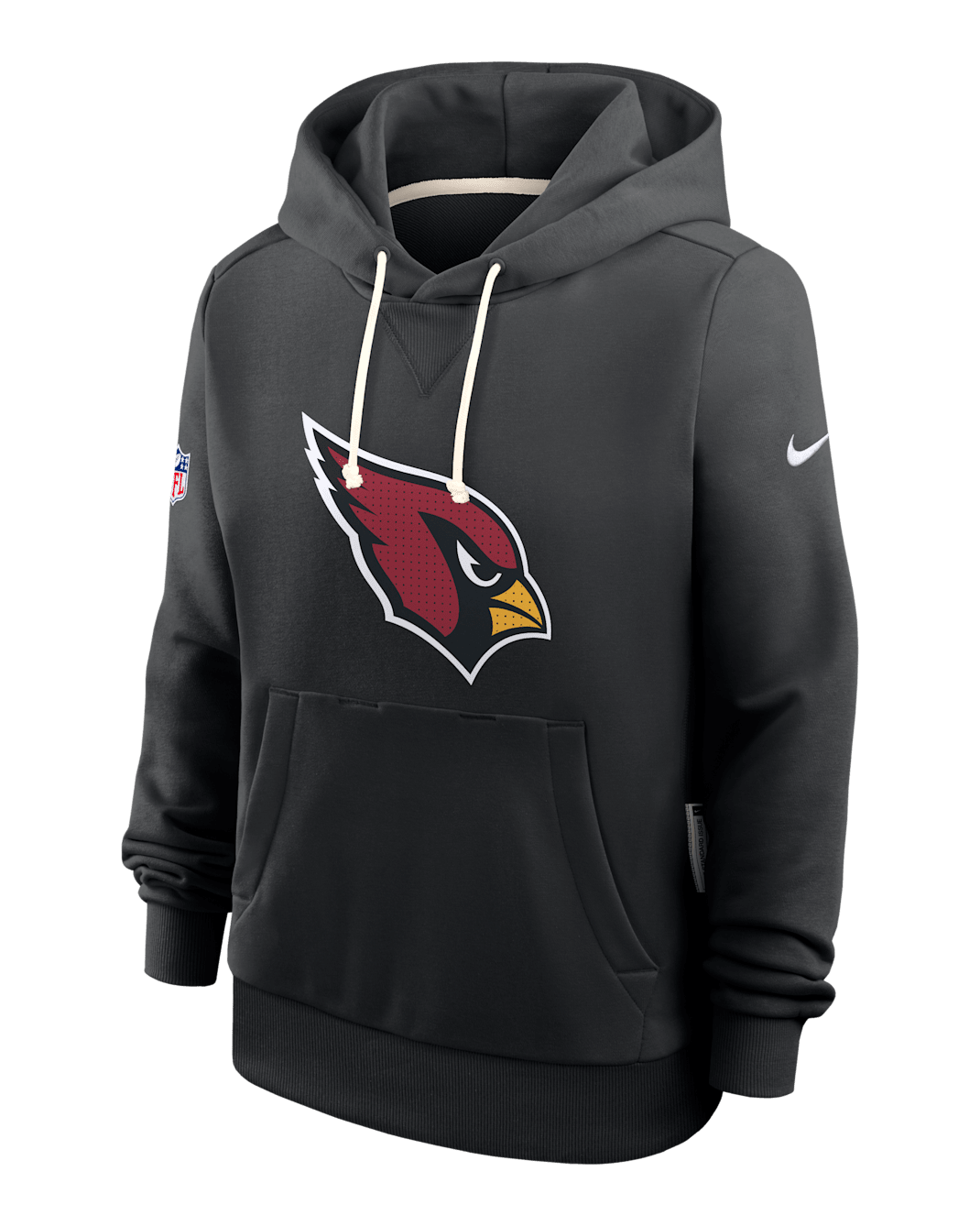 Sudadera con gorro sin cierre Nike Dri-FIT de la NFL para mujer Arizona Cardinals Sideline - Negro
