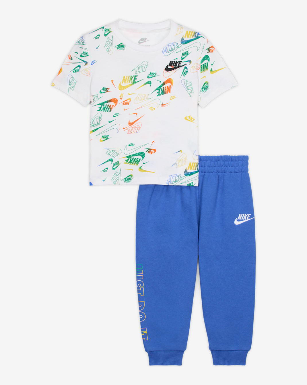 Conjunto de playera y pants Reveal Printed para bebé (12-24M) Nike Sportswear - Azul cometa