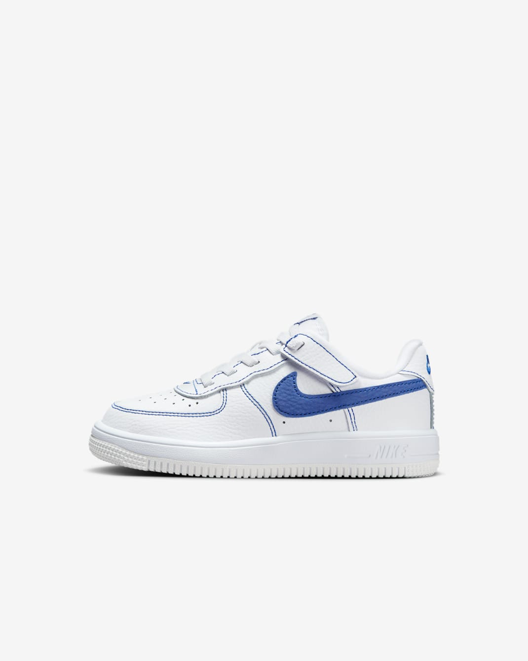 Nike Force 1 Low LV8 EasyOn kleuterschoenen - Wit/Deep Royal Blue
