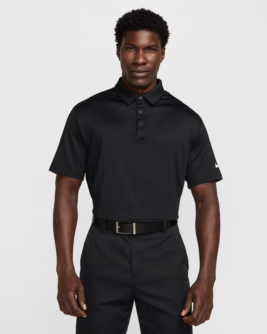 Polo de golf Dri-FIT para hombre Nike Tour - Negro/Blanco