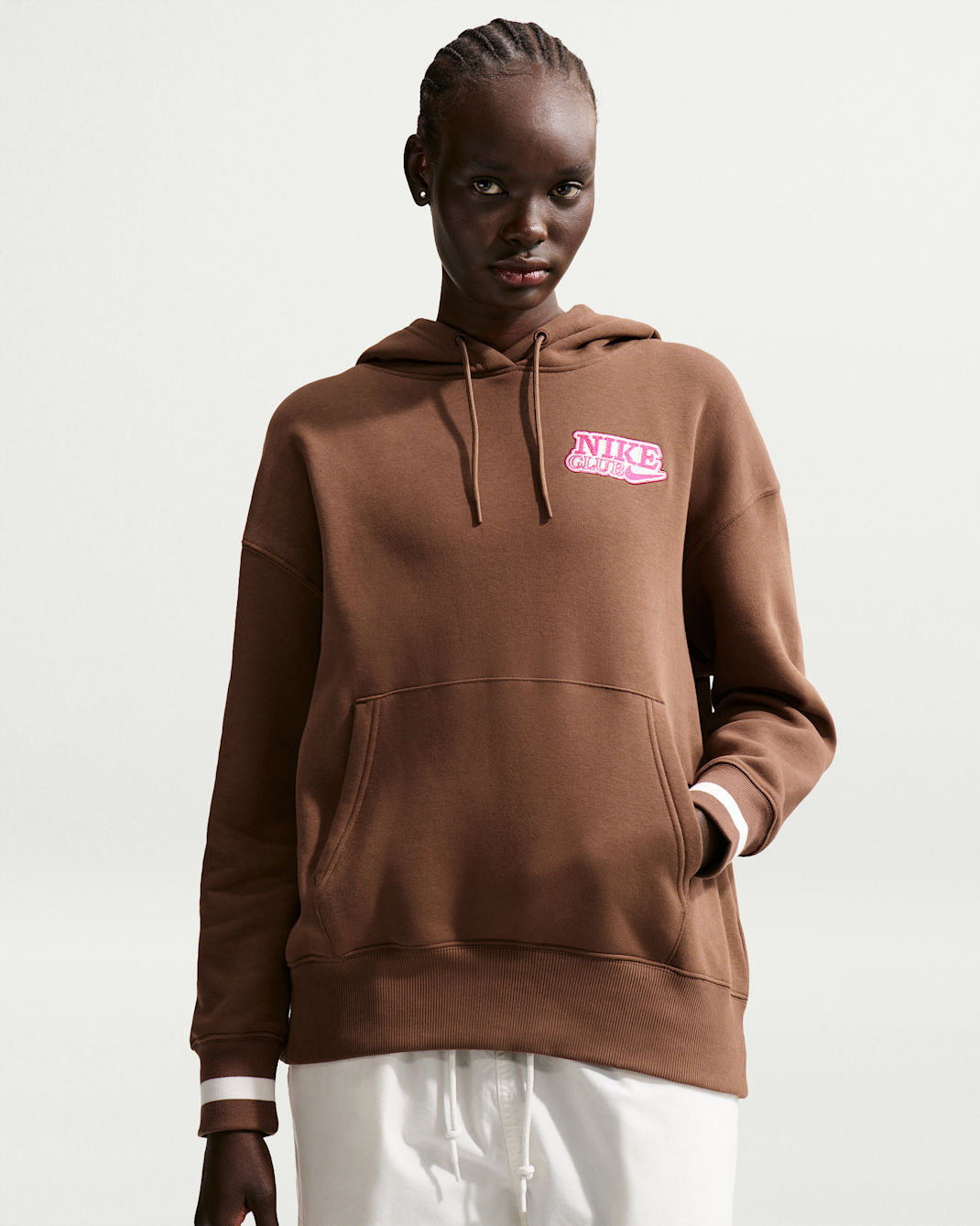 Sweat à capuche oversize Nike Sportswear Phoenix Fleece pour femme - Fauna Brown