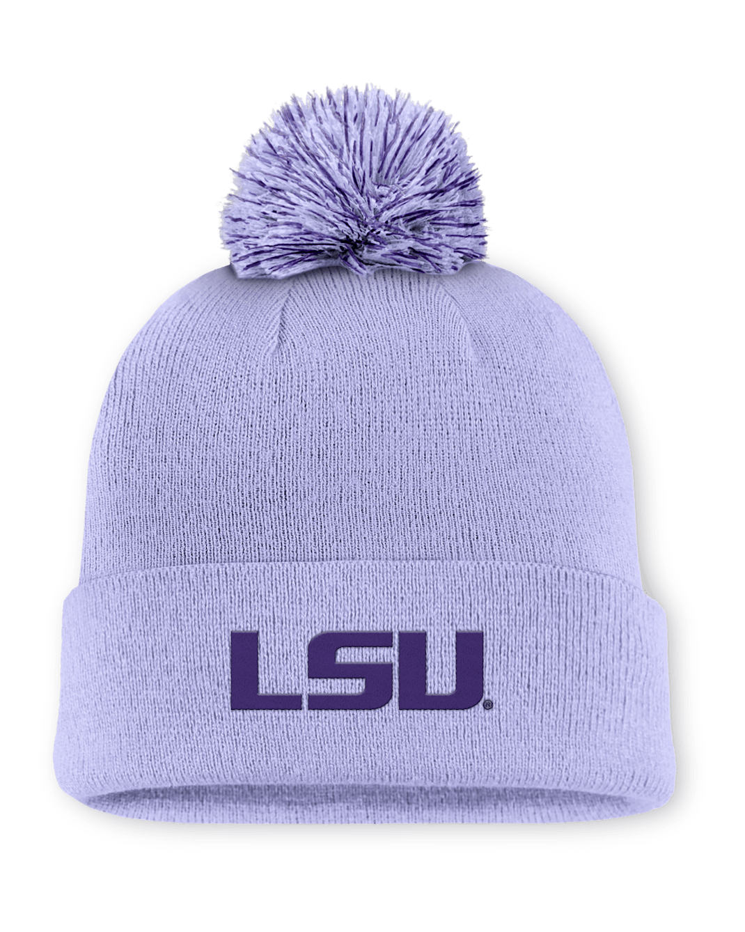 Gorro con dobladillo y pompón universitario Nike para hombre LSU Primetime Campus Toned - Morado claro