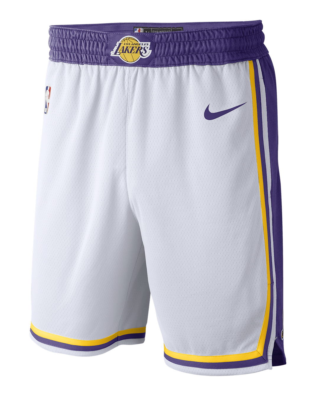 Los Angeles Lakers Men's Nike NBA Swingman Shorts - White/Amarillo/Field Purple