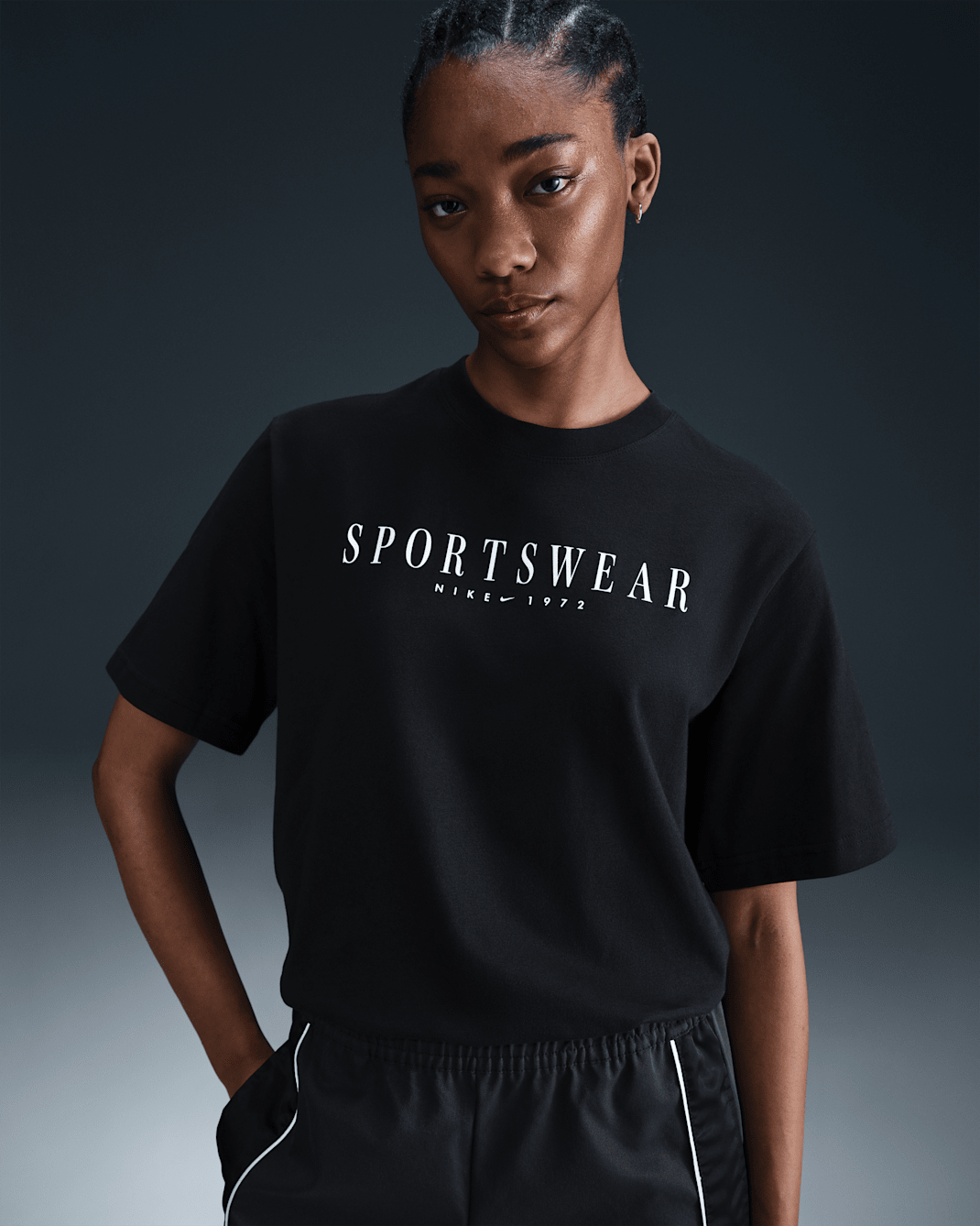Nike Sportswear Women's Boxy T-Shirt - Black/White