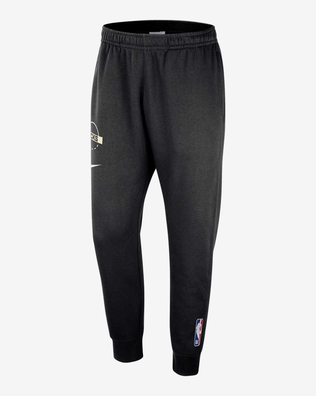 Milwaukee Bucks Club Men's Nike NBA Practice Fleece Joggers - Black/Flat Opal