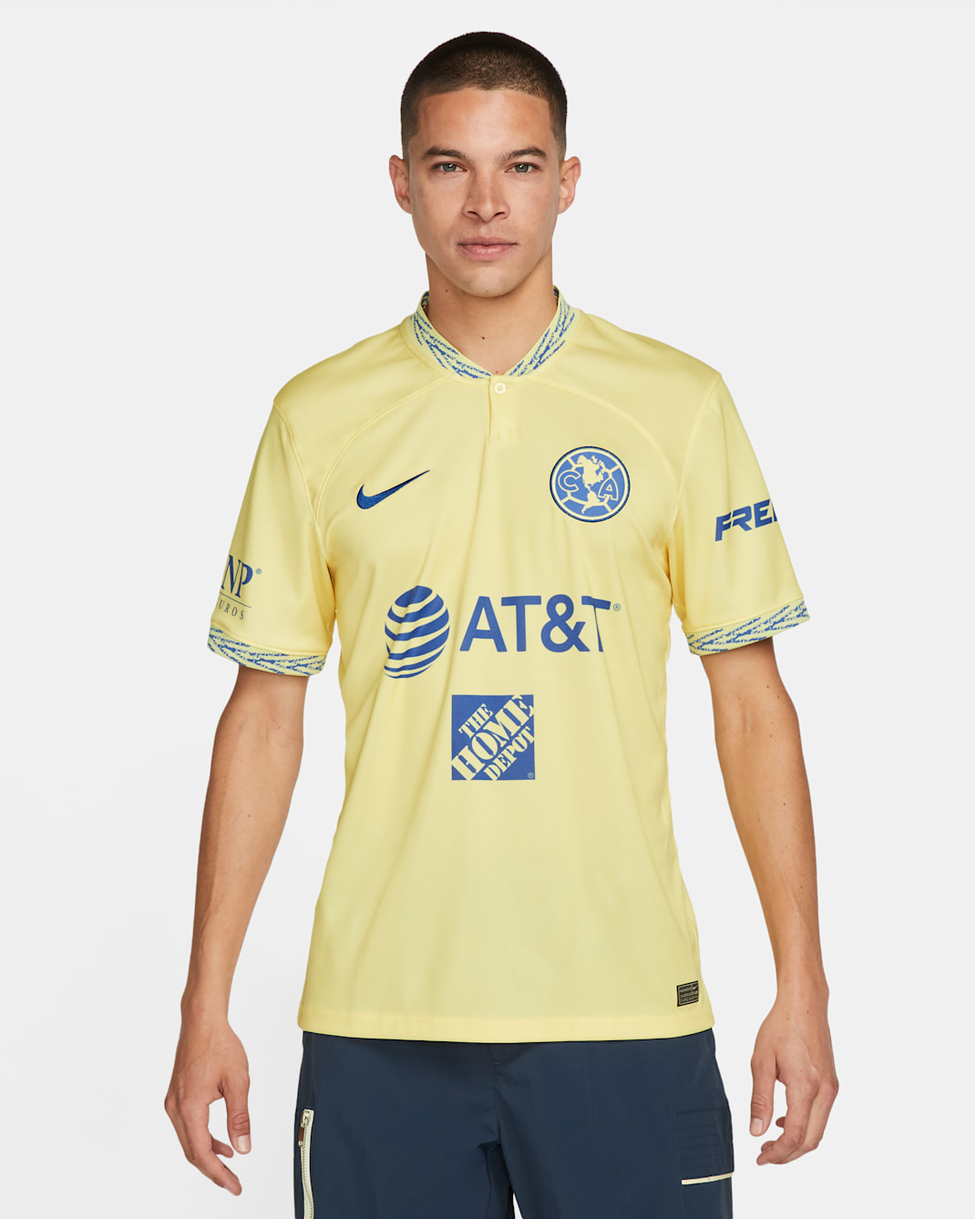 Maglia da calcio Nike Dri-FIT Club América 2022/23 Stadium da uomo – Home - Lemon Chiffon/Medium Blue