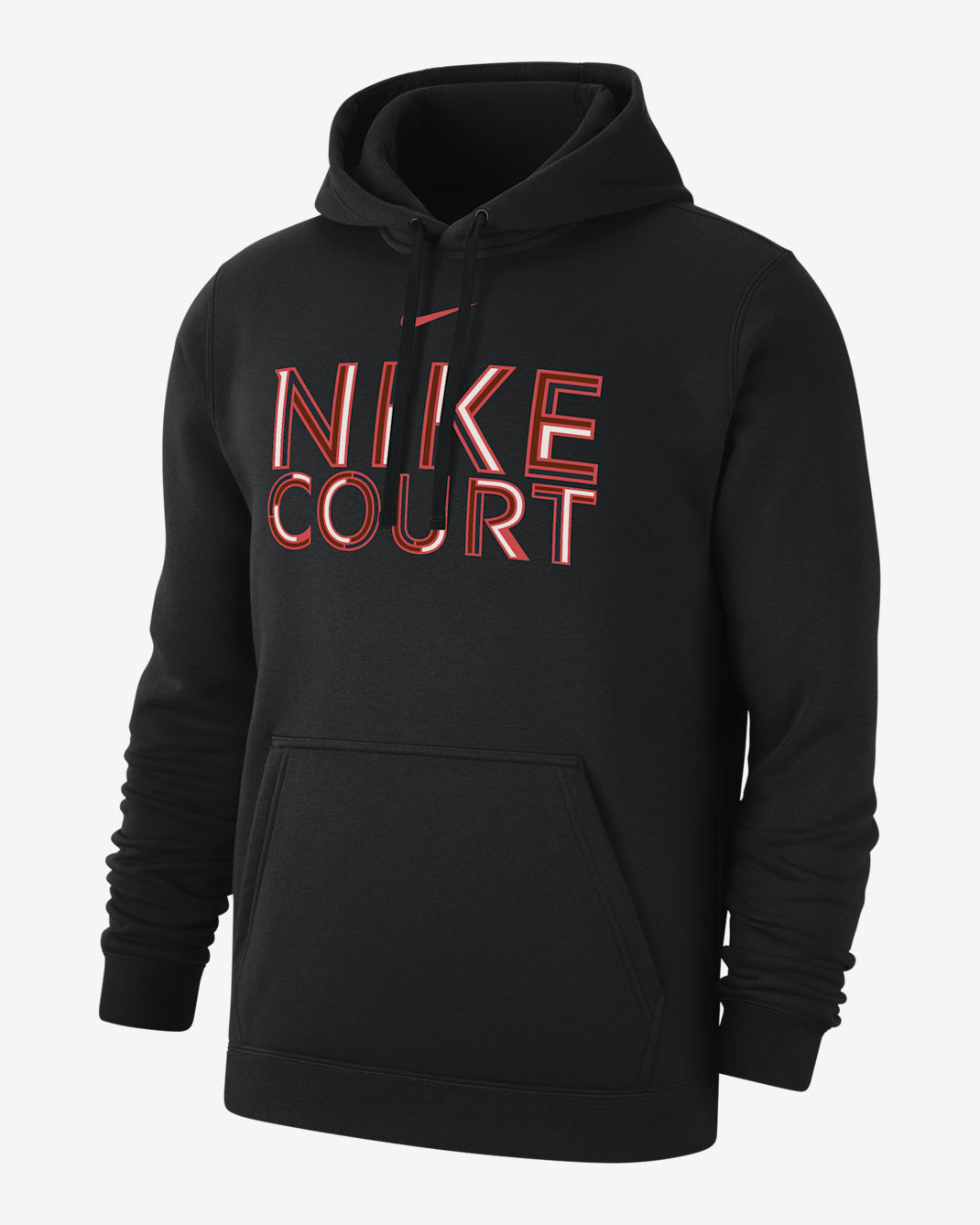 Nike Club Men's Tennis Fleece Pullover Hoodie - Black