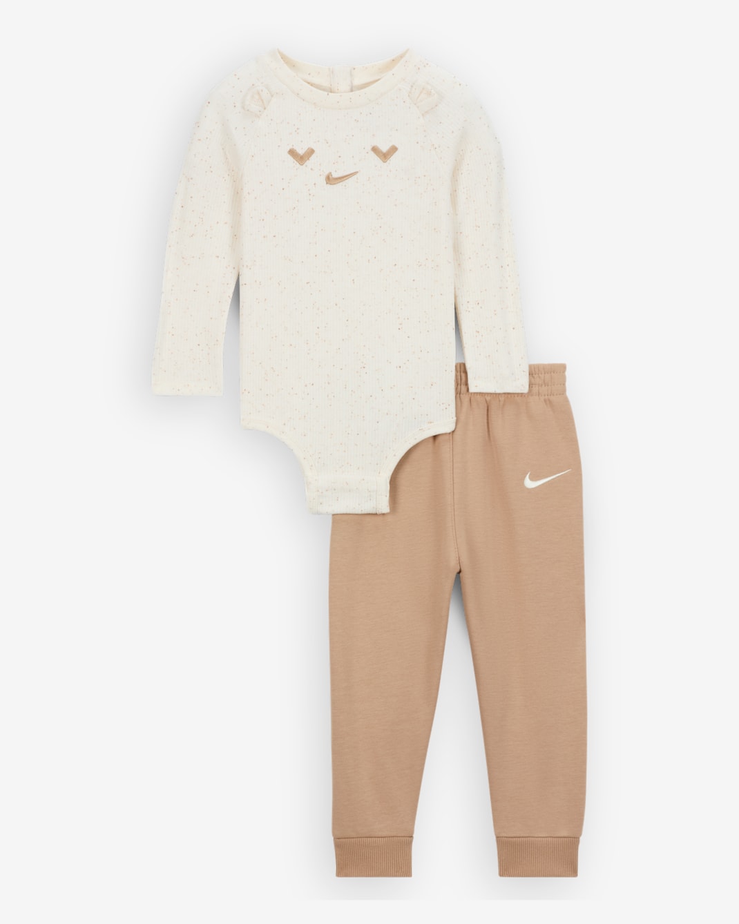 Conjunto de 2 piezas de body de manga larga para bebé (12-24 meses) Nike Cozy Comfort - Cáñamo