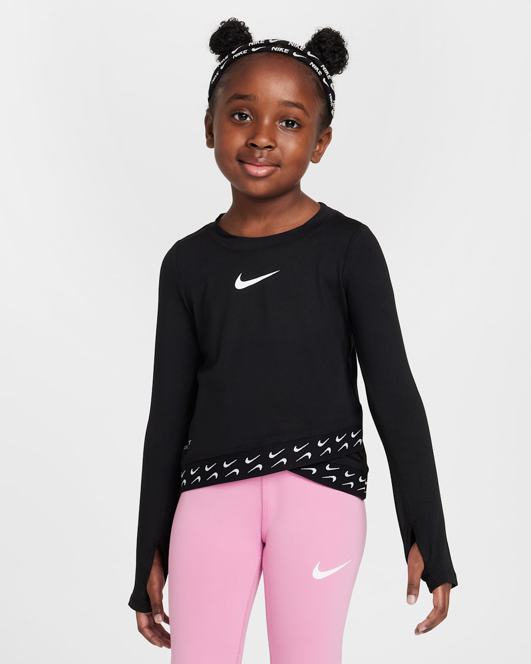 Nike Dri-FIT All Day Play Little Kids' Hemmed T-Shirt - Black