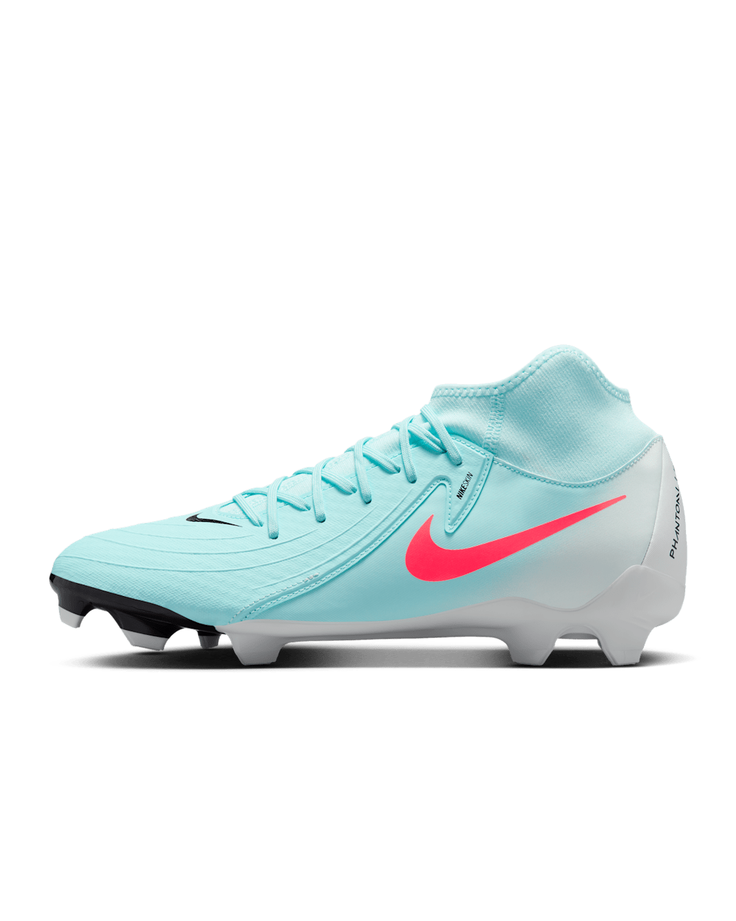 Nike Phantom Luna 2 Academy MG High-Top-Fußballschuhe - Mint/Off Noir/Atomic Red