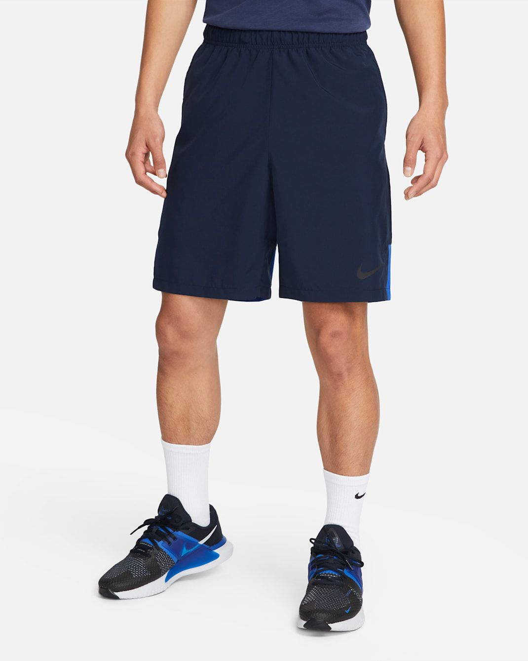 Nike Dri-FIT Men's 9" Woven Training Shorts - Obsidian/Game Royal/Black