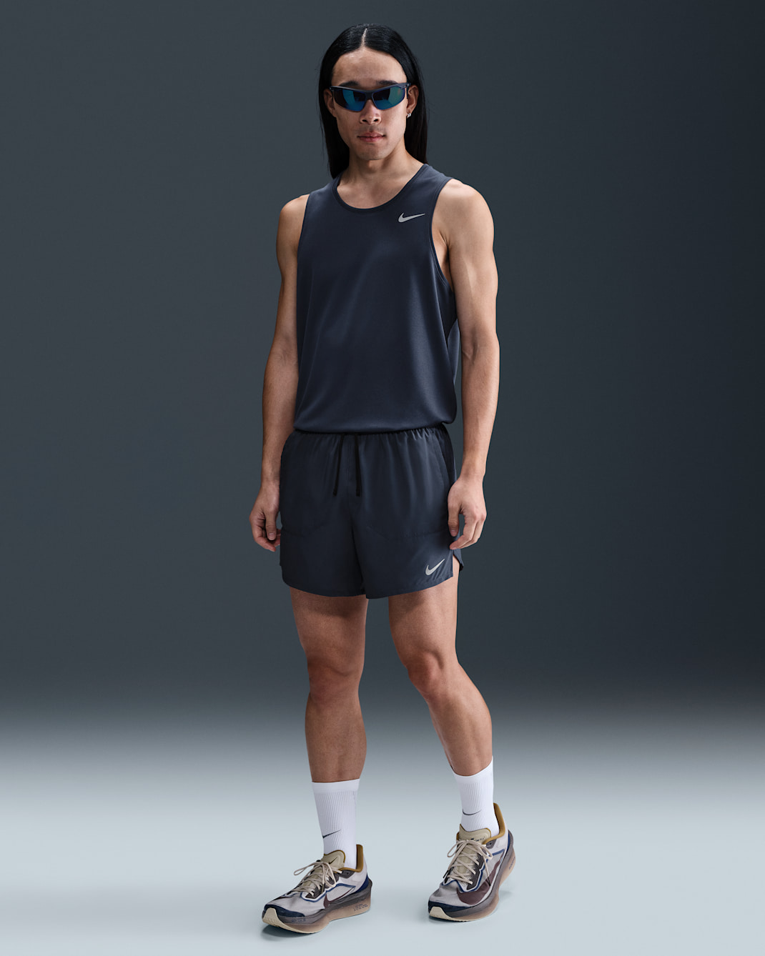 Nike Dri-FIT Stride Men's 13cm (approx.) Brief-Lined Running Shorts - Thunder Blue/Black