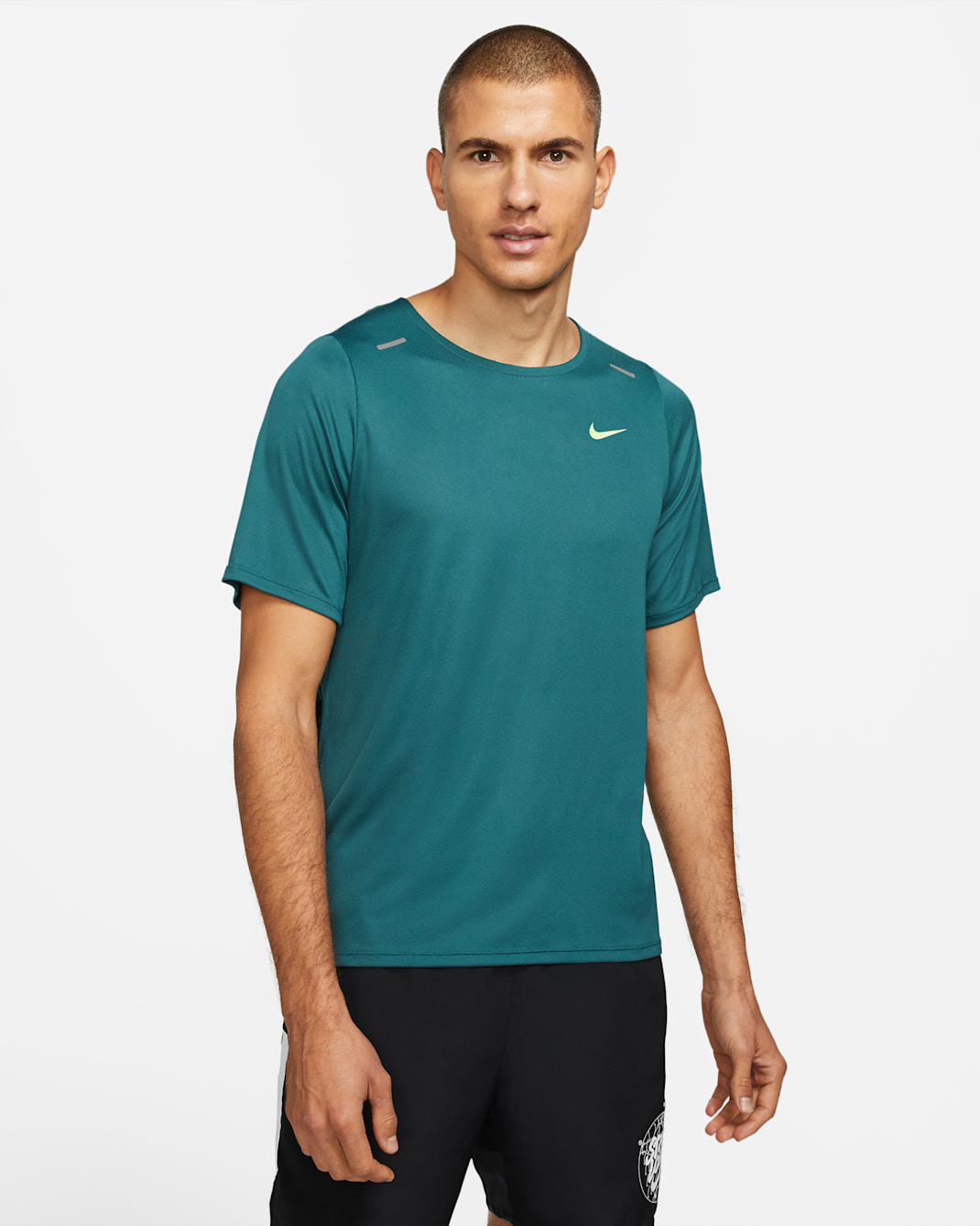 Nike Rise 365 Wild Run Men's Short-Sleeve Top - Dark Teal Green/Ghost Green