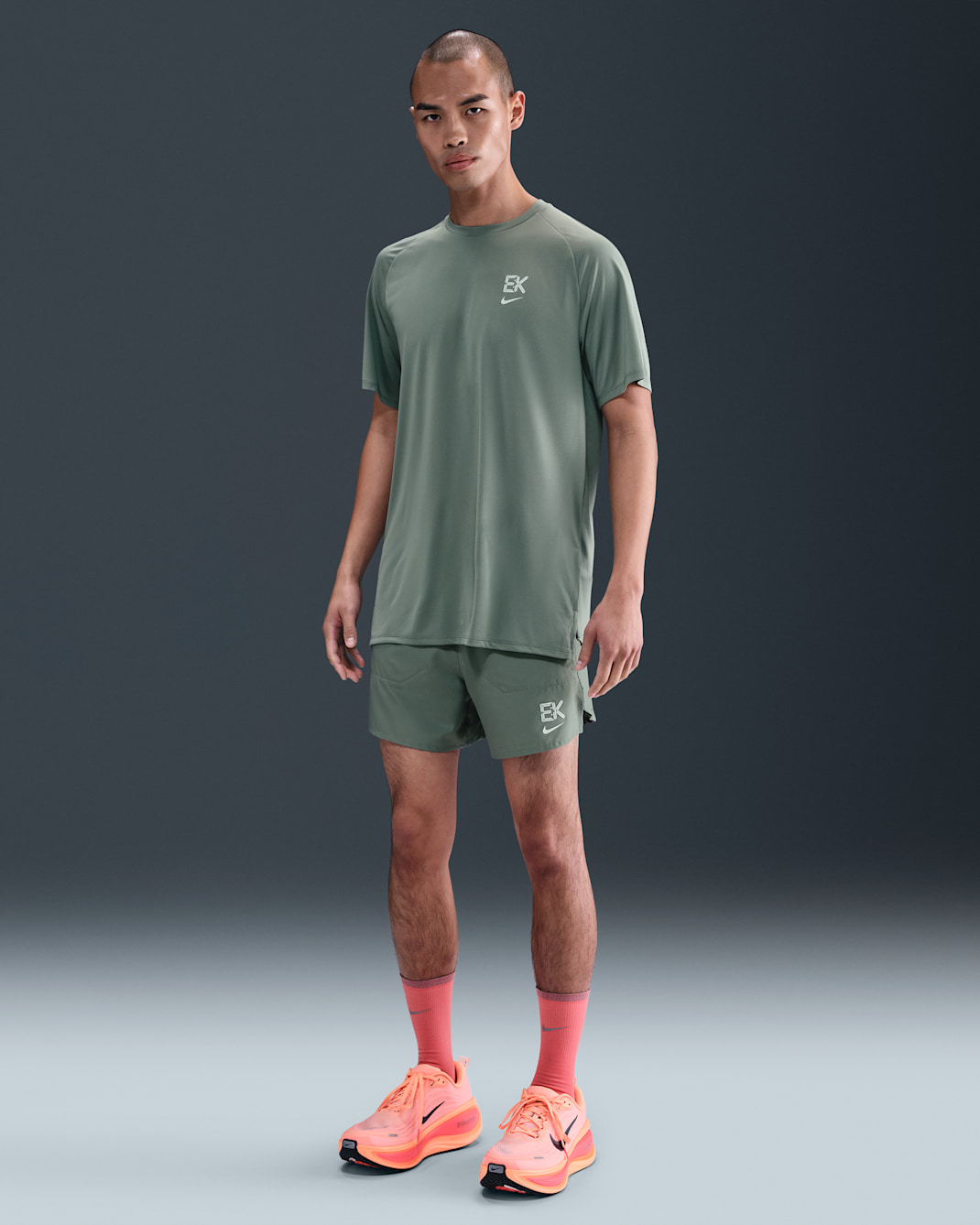 Nike Stride 'Eliud Kipchoge' Men's Dri-FIT 5" Brief-Lined Running Shorts - Clay Green/Seaweed