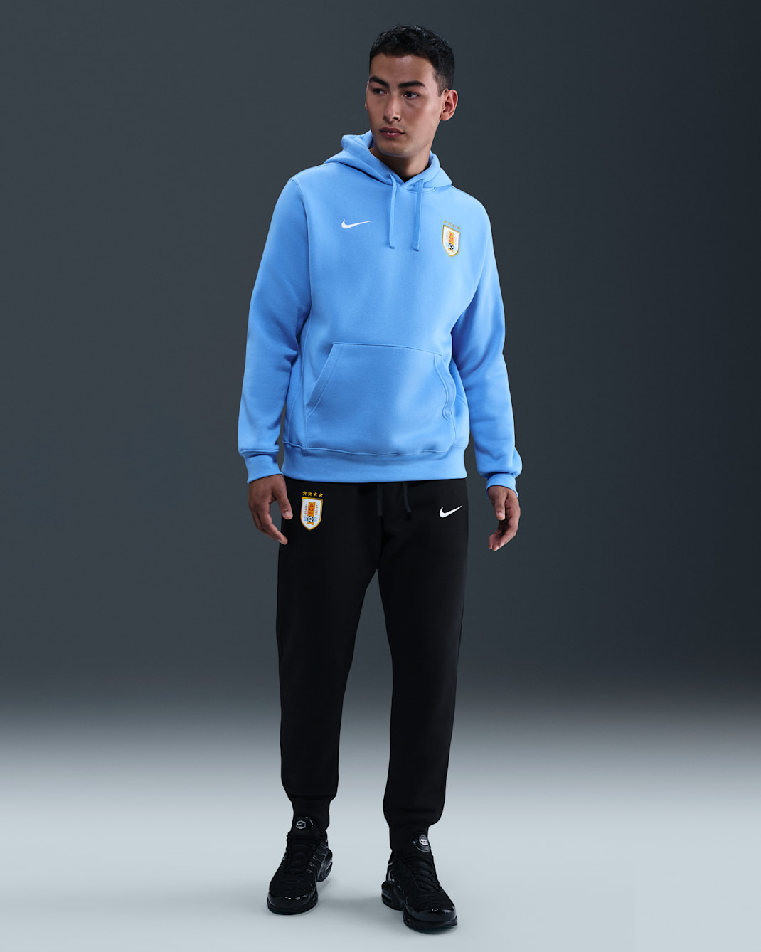 Joggers de fútbol Nike para hombre Uruguay Club - Negro/Blanco