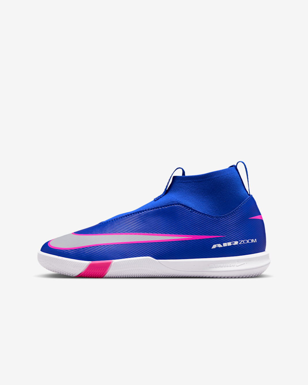 Chaussure de foot en salle montante Nike Jr. Mercurial Superfly 10 Academy pour enfant/ado - Racer Blue/Blanc
