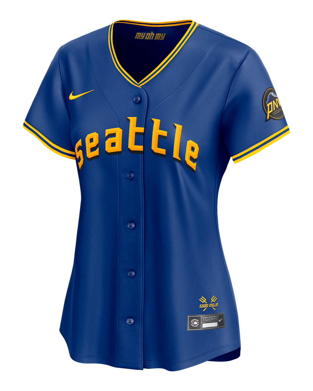 Jersey Nike Dri-FIT ADV de la MLB Limited para mujer Julio Rodríguez Seattle Mariners City Connect - Azul enérgico