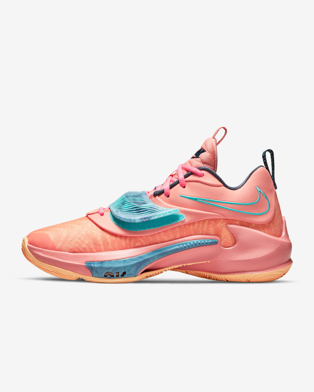Freak 3 Basketball Shoes - Crimson Bliss/Dynamic Turquoise/Melon Tint/Thunder Blue