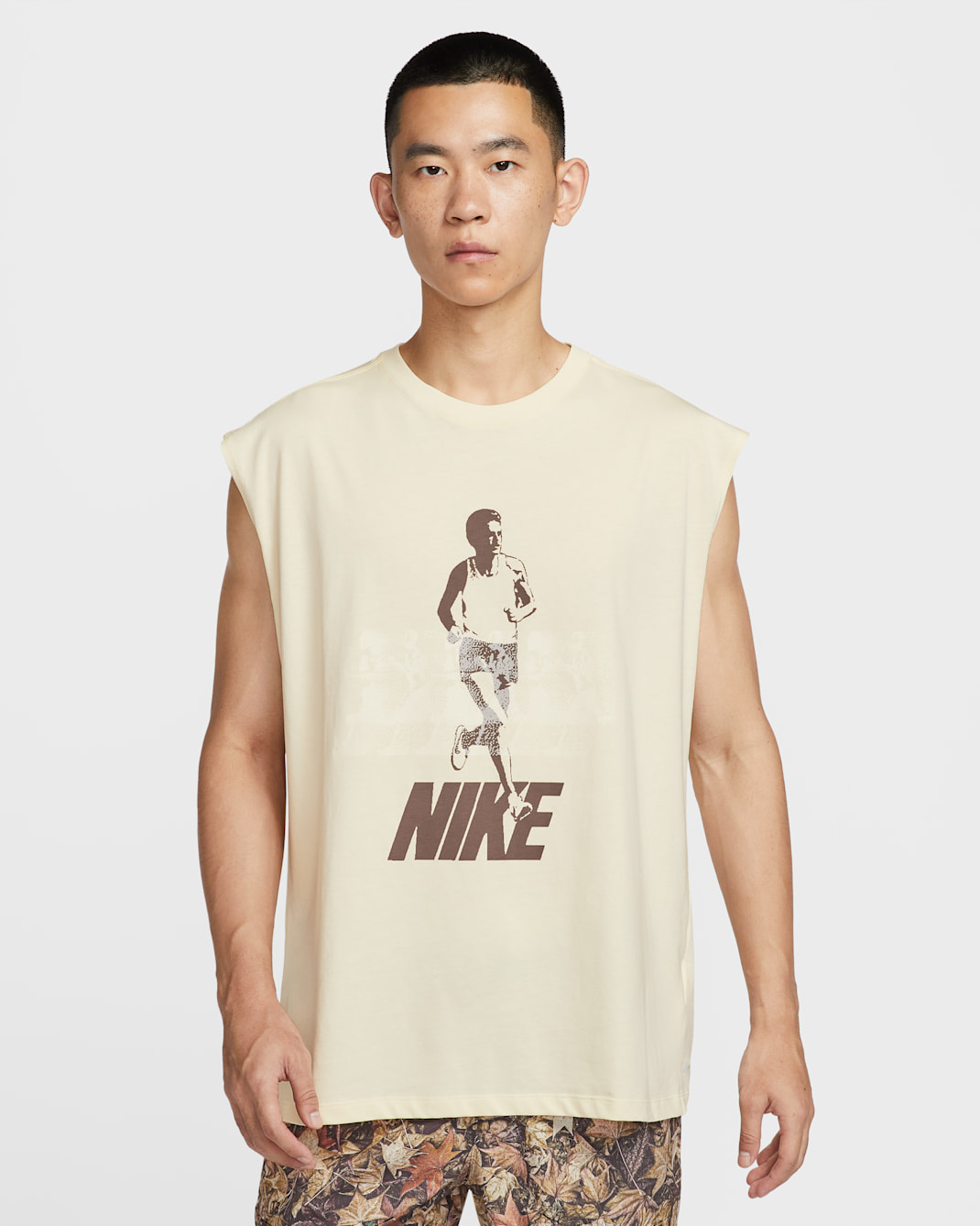 Nike 男款無袖跑步上衣 - Coconut Milk