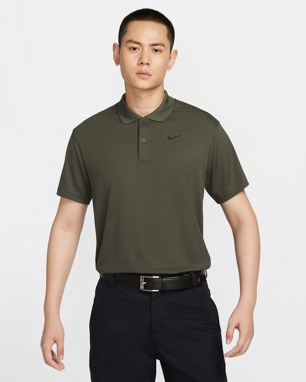 เสื้อโปโลกอล์ฟผู้ชาย Nike Dri-FIT Victory - Cargo Khaki/ดำ