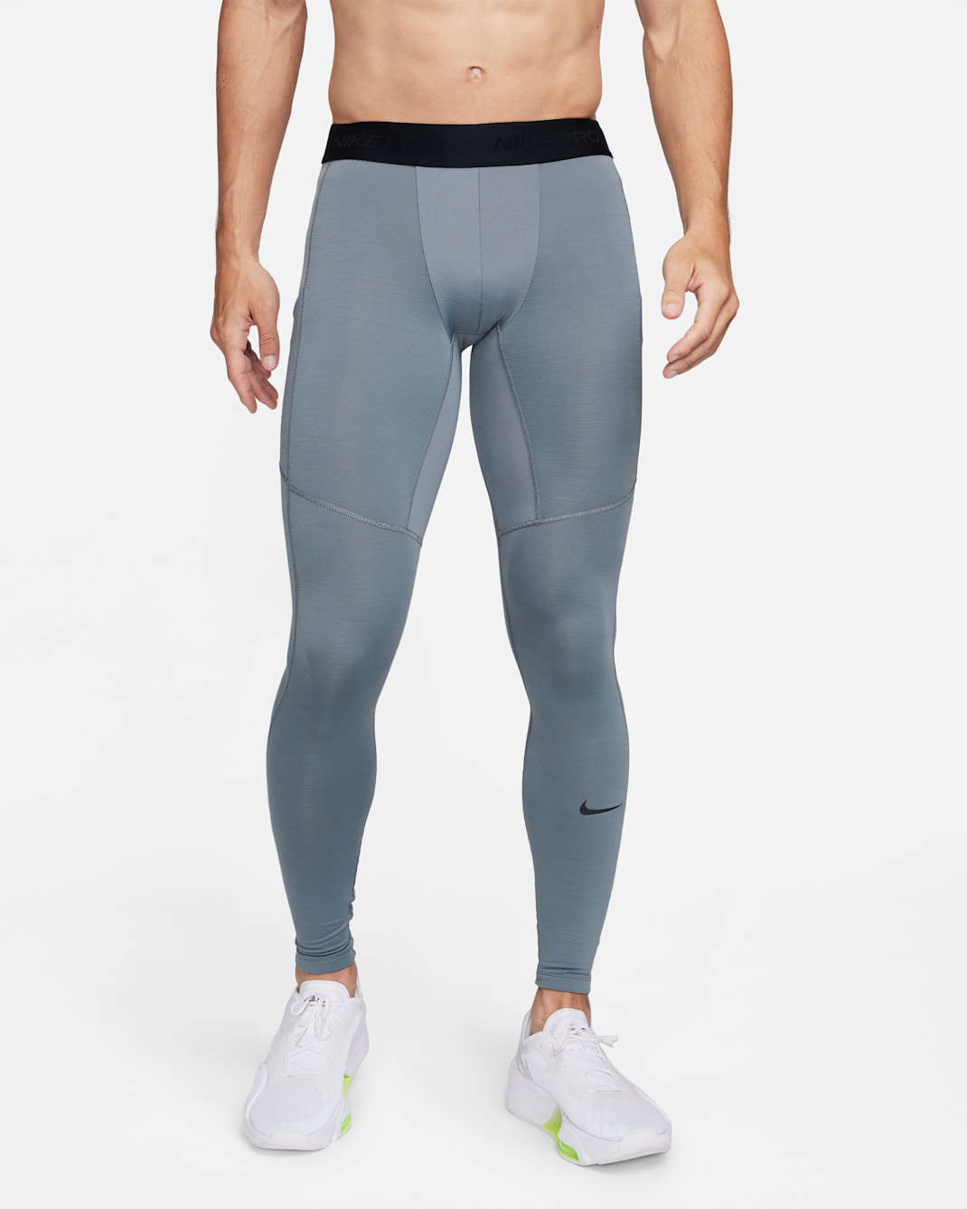 Nike Pro Warm Men's Tights - Smoke Grey/Black