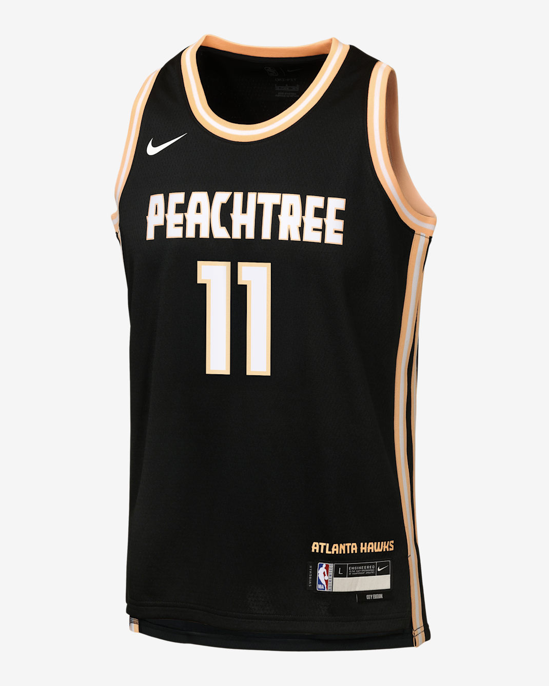 Jersey Nike de la NBA Swingman para niños talla grande de Trae Young de los Atlanta Hawks City Edition - Negro