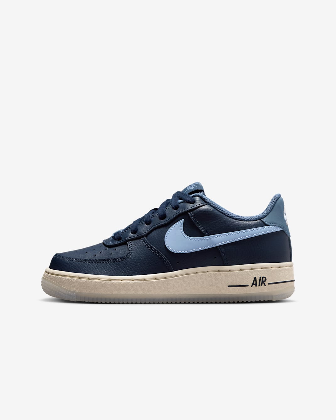 Nike Air Force 1 Big Kids' Shoes - Obsidian/Diffused Blue/Soft Pearl/Aluminum