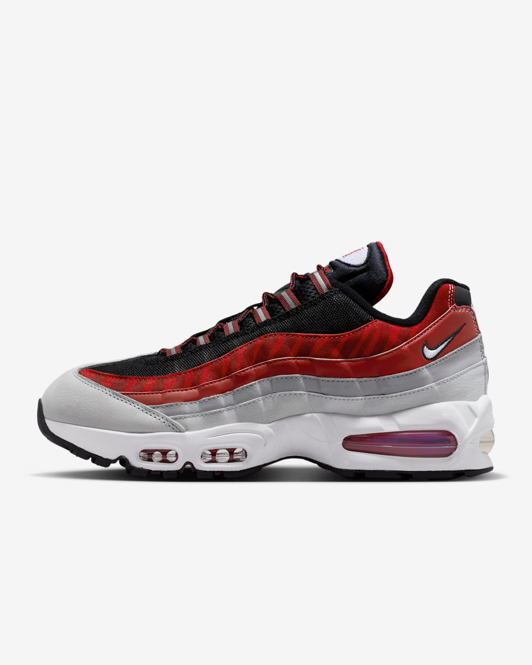 Tenis universitarios Nike para hombre Morehouse Air Max 95 "Big Bubble" - Negro/Rojo team oscuro/Rojo universitario/Blanco