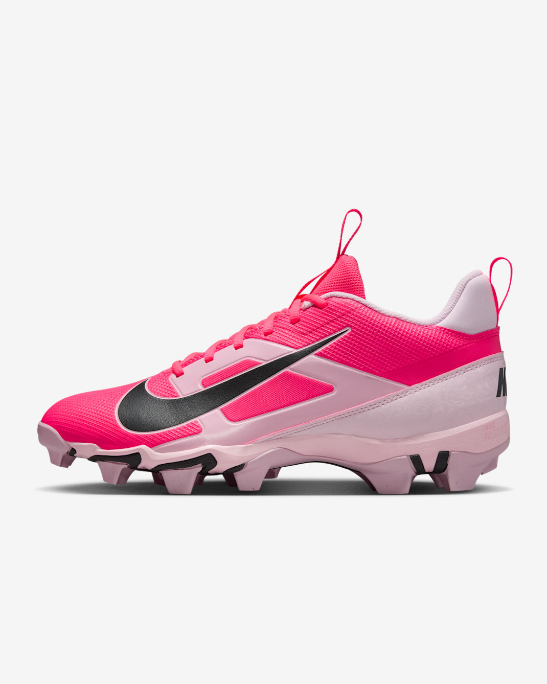 Nike Alpha Menace 4 Shark Football Cleats - Racer Pink/Pink Foam/Dark Smoke Grey/Dark Smoke Grey