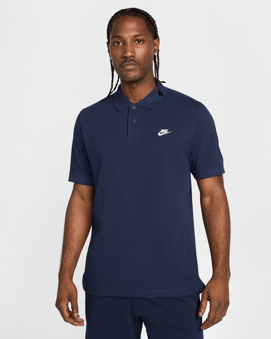 Nike Club Kurzarm-Poloshirt für Herren - Obsidian/Weiß