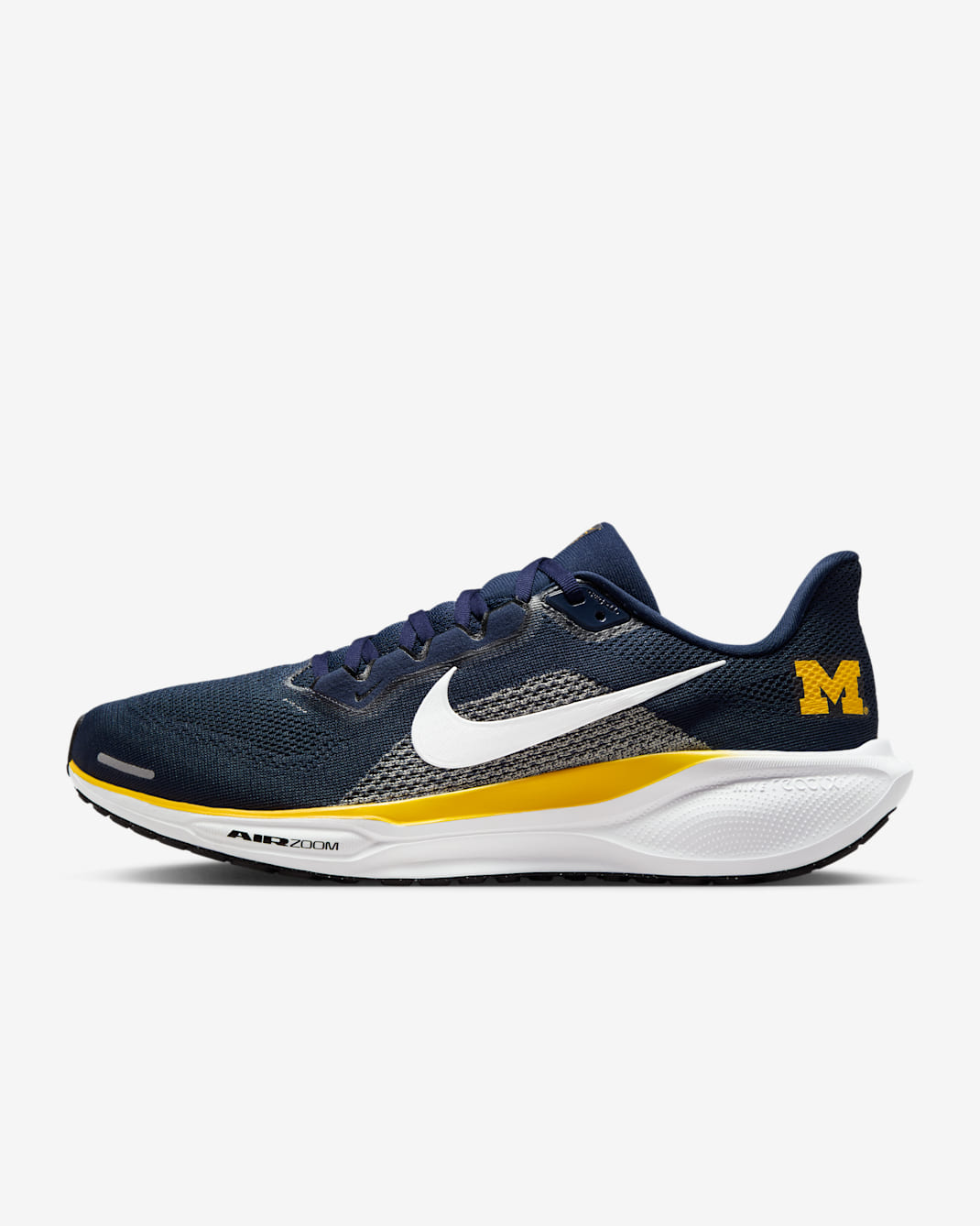 Michigan Pegasus 41 Men's Nike College Road Running Shoes - College Navy/Amarillo/White
