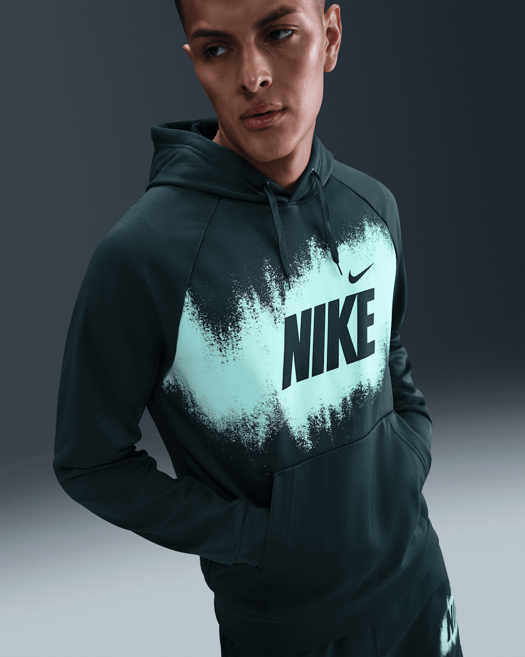 Nike Men's Therma-FIT Fleece Hoodie - Seaweed