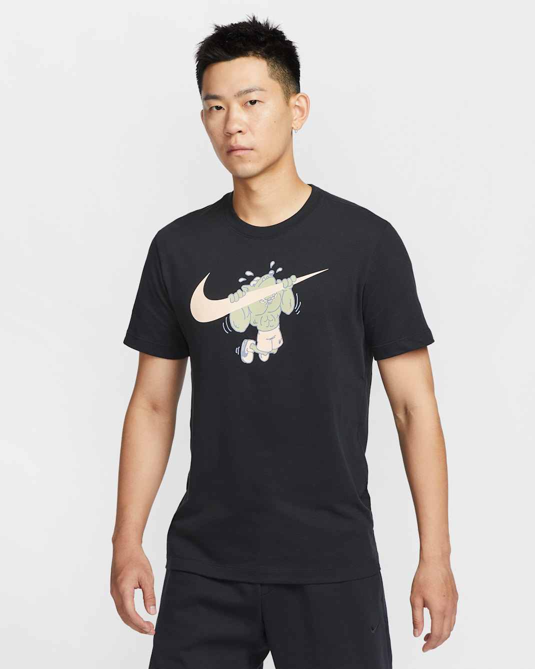 Nike Men's Dri-FIT Fitness T-Shirt - Black