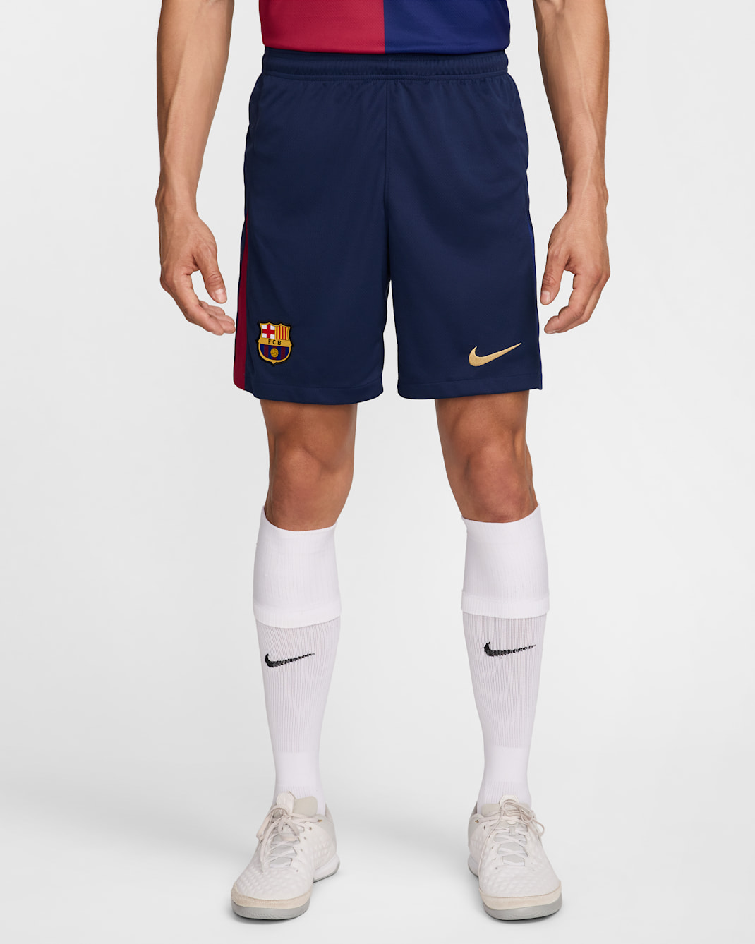 F.C. Barcelona 2024/25 Stadium Home Men's Nike Dri-FIT Football Replica Shorts - Midnight Navy/Noble Red/Deep Royal Blue/Club Gold