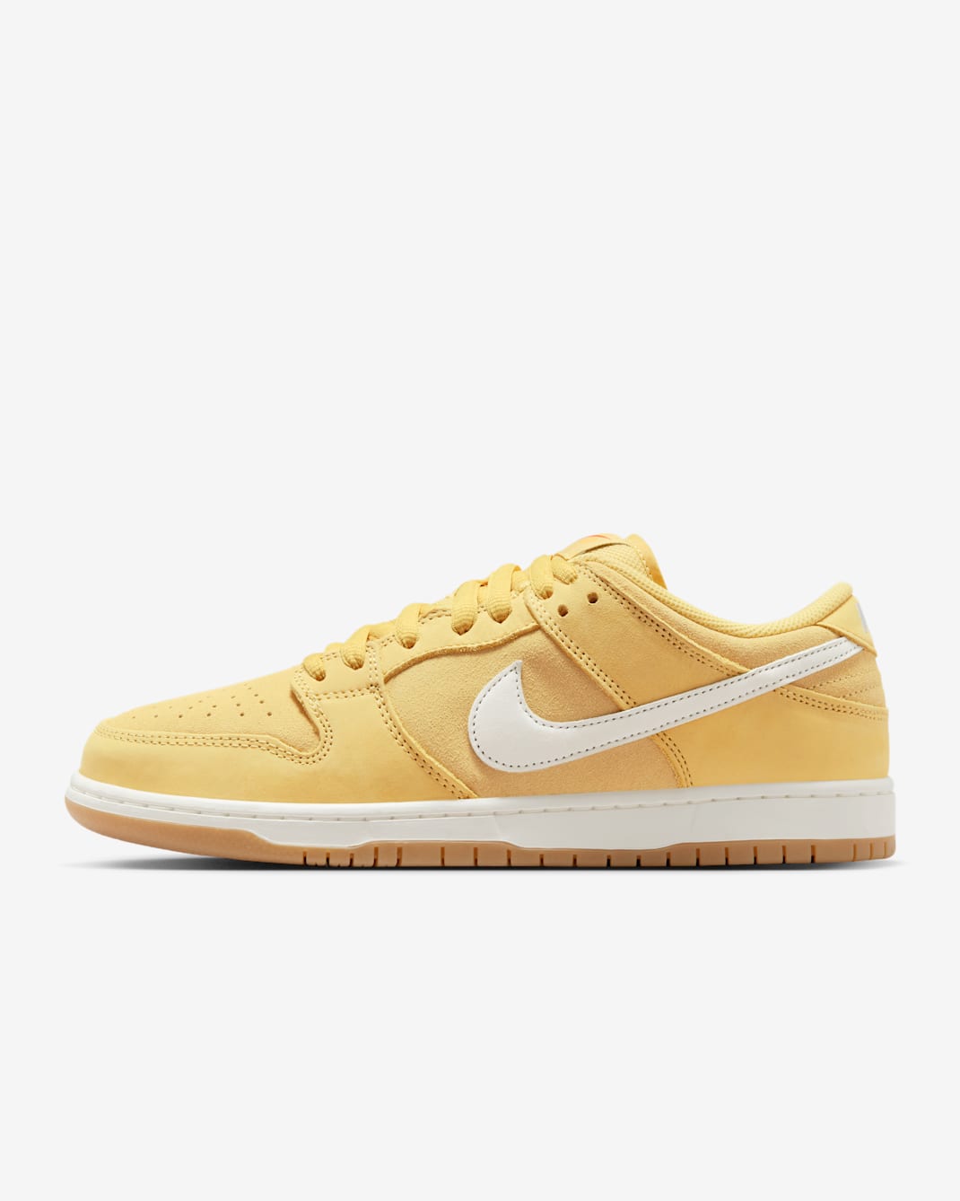 Nike SB Dunk Low Pro Skate Shoes - Saturn Gold/Saturn Gold/Solar Flare/Sail