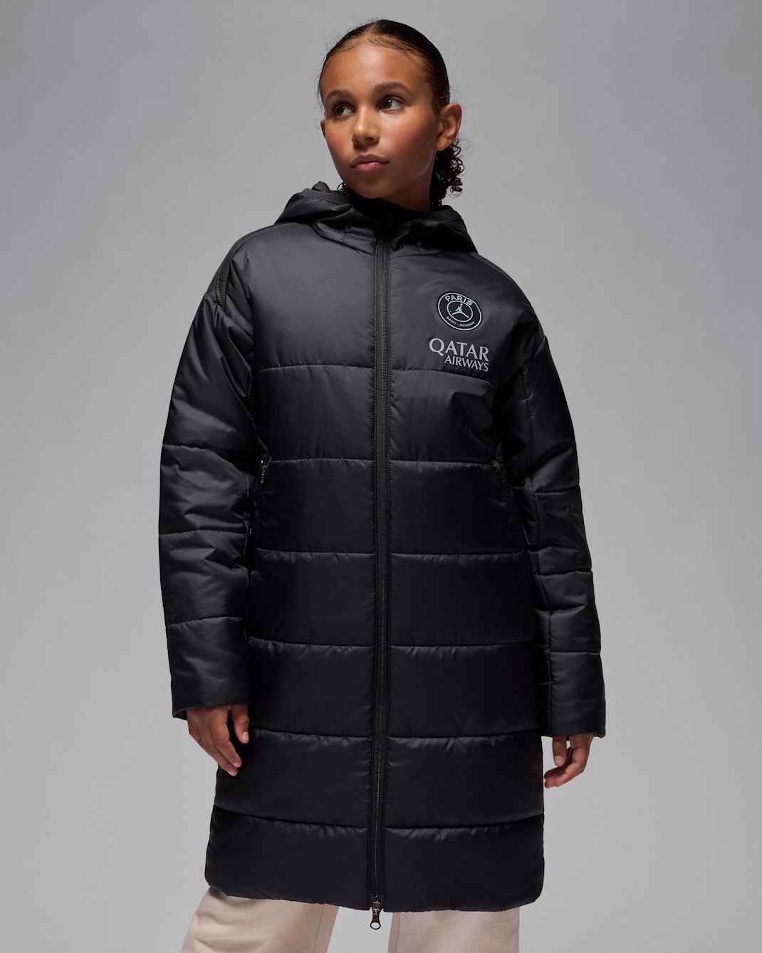 Paris Saint-Germain Academy Pro Fourth Men's Jordan Therma-FIT Football Synthetic-Fill Jacket - Off-Noir/Off-Noir/Off-Noir/Particle Grey